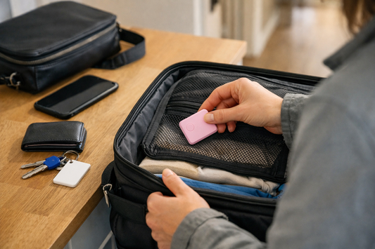 Generated lifestyle image for Where to Put a Tracker in Luggage?