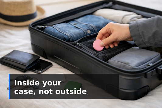 Where to Put an Item Tracker in a Suitcase?