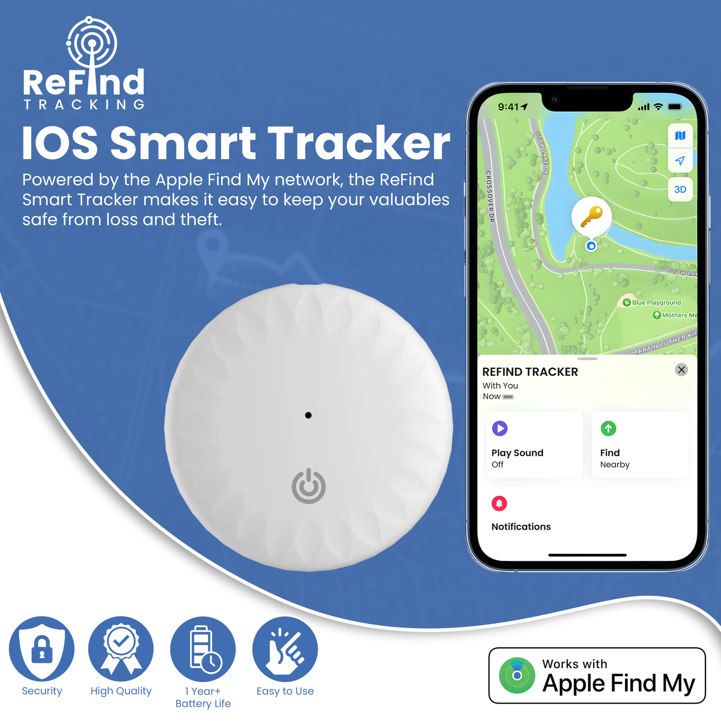 ReFind Air Tracker for IOS (Apple Certified)